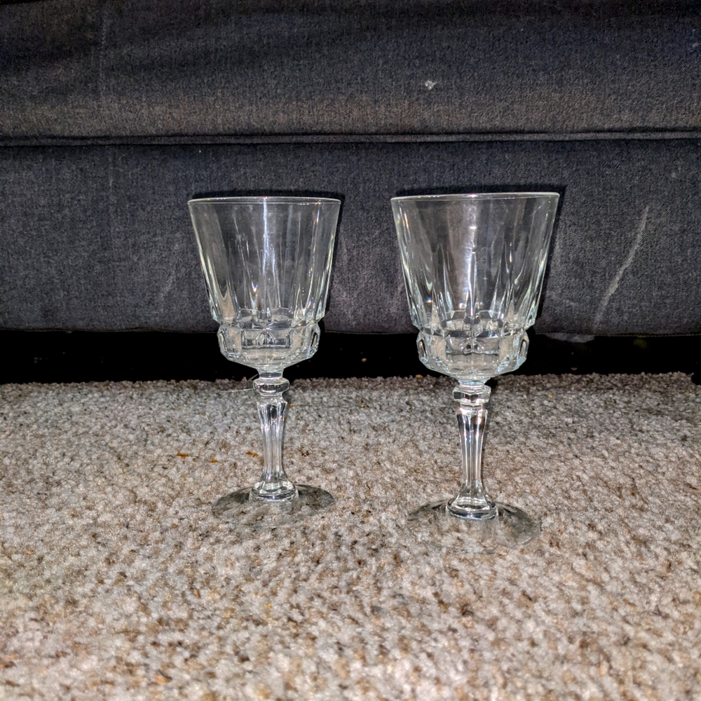 Crystal wine glasses!
